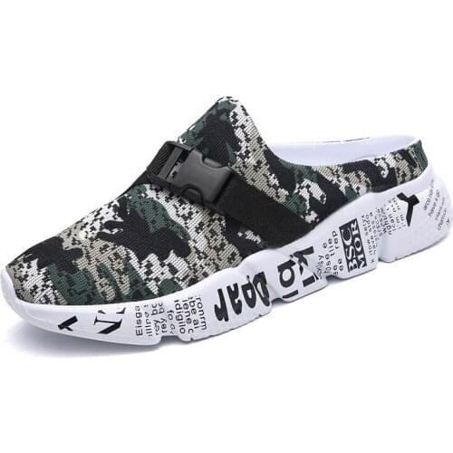 Size 39-46 Summer Crocks Mesh Shoes Men Sandals Beach Slippers Clogs Male Sneaker Clogs Man Zuecos Sandalias Zapatos Hombre