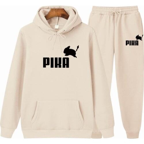 2021 Men Tracksuit Set Winter Fleece Hood Brand Print Jacket+Pants Sweatshirts Male 2 Piece Set Hoodies Sporting Suit Coat