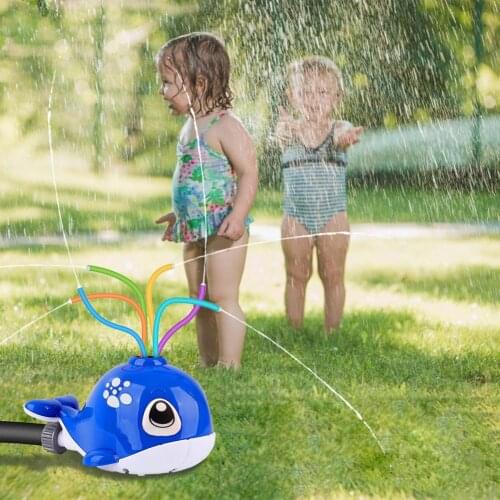 New Toys Splash Whale Yard Water Play Spinning Whale Toy Lawn Sprinkler For Kids Gift Summer Outdoor Fun Sports Sprinkler Toys