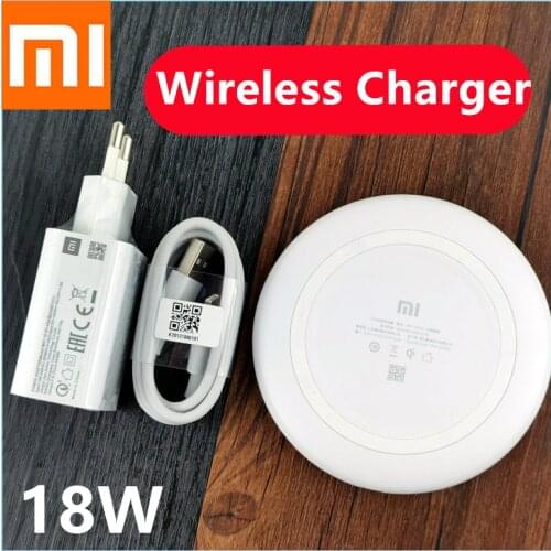 Original Xiaomi Wireless Charger 18W QI Charge MI 9 10 11 Pro Mix 2s 3 9V/2A EU Charger Fast Charge For iphone 12 11 XR Samsung