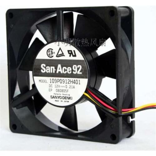109P0912H401 DC12V 0.21A original 9025 9225 three-wire speed fan