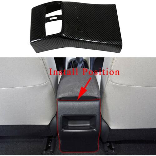 Carbon Fiber Rear AC Air Conditioning Vent Outlet Frame Cover Trim Accessories Fit For Toyota Corolla 2019 22020