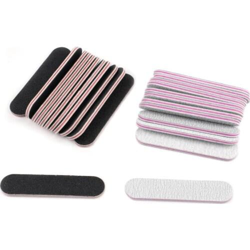 300Pcs Sandpaper Nail File 100/180 Mini Files Double Side Sanding Buffer Block Nailfile Gel Grinding Polishing Manicure Tools