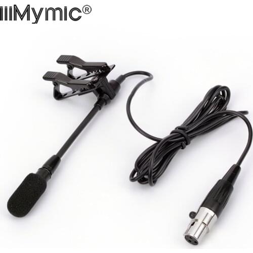 Adjust the Angle !! Lavalier Lapel Condenser Microphone Metal Double Clip 3 Pin Mic for AKG Wireless Transmitter 3Pin XLR TA3F
