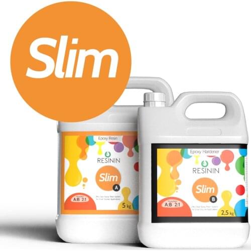 Resinin Slim 7,5 Kgs Ultra Clear Epoxy Resin-Hardener Kit AB Jewelry Making DIY Crystal Transparent Glue