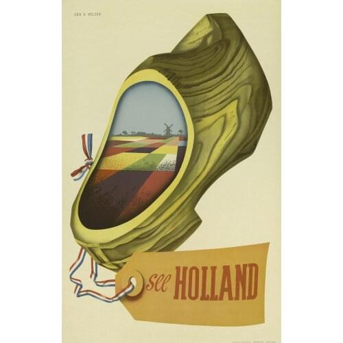 Vintage Travel Holland Art print Silk poster Home Wall Decor