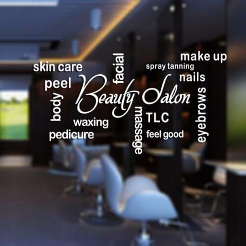 Hair Design Salon Sticker Beauty Salon Decal Haircut Posters Vinyl Wall Art Decals Decor Windows Decoration Mural Mb007