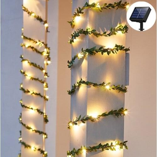 Hot New 10M LED Waterproof Outdoor Garland Solar Lights Maple Leaf Fairy Lights Solar Christmas Garden Decoration Fast Delivery