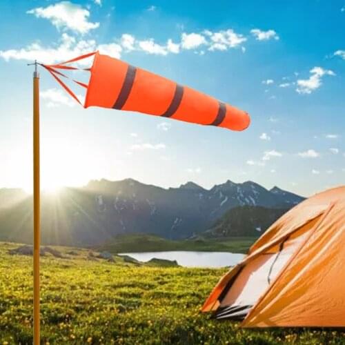 X7AB Home Garden Aviation Windsock Bag Rip-stop Luminous Weather Wind Direction Measurement Weather Vane Reflective Belt Wind