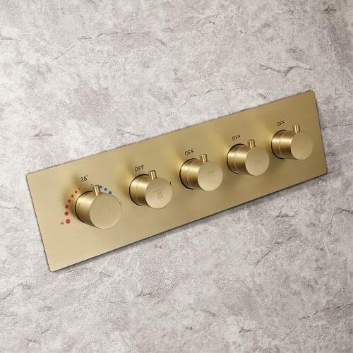 Thermostatic Shower Faucet Mixing Valve Bathroom Accessories Brass Concealed Valve Wall Mounted Shower Controller For Showerhead