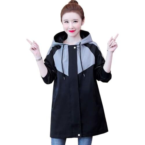 Trench Coat Women Spring Autumn Outwear Female Loose Top plus Size Elegant Women Clothes Ladies Windbreaker Coat Overcoat R1022