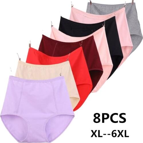 XL, 5XL 6XL Super large Womens briefs ladys underpants bamboo fiber underwear high quality 8pcs/lots triangle pants Briefs