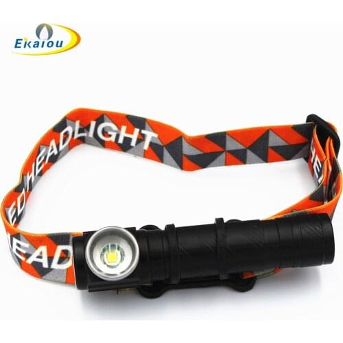 USB LED flashlights XML T6 Multifunctional 1000 lumens Clip lamp telescopic Focusing lamp Internal battery Camping lamp