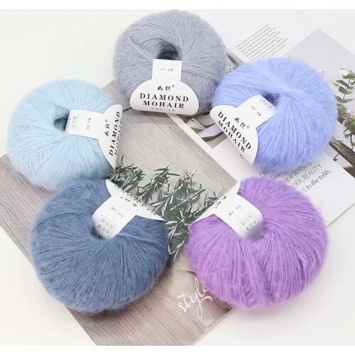 10balls/lot 250g Mohair Yarn Fine Wool For Knitting Sweater Hand Knitting Yarn Crochet Yarn Thin Thread