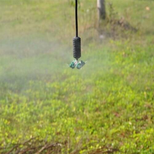 10PCS Garden Mini Irrigation System Mounted Nebulizer Kit Automatic Sprinkler 4-Head Crossed Spray Nozzle Adapter