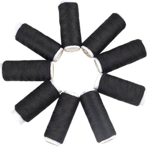 10pcs Black Sewing Thread Polyester For Clothing Fabric Thread Set Strong Durable Sewing Threads For Hand Machines Accessories