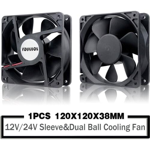 120mm 12cm 12038 Fan 12V 24V 120mm*120mm*38mm Fan DC Brushless Cooling Fan 120x120x38mm 2PIN PC Computer Case Cooler