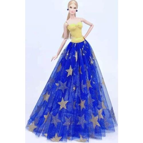 2pcs/set Blue Star Bikini & Skirt 1/6 BJD Doll Clothes for Barbie Clothes Outfits Swimwear Monokini Swimsuit 1:6 Accessories Toy