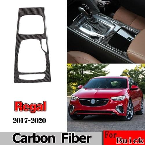 For Buick Regal 2017-2020 Real Carbon Fiber 3D Sticker Central Control Panel Gear Panel Trim Interior Car Accessories