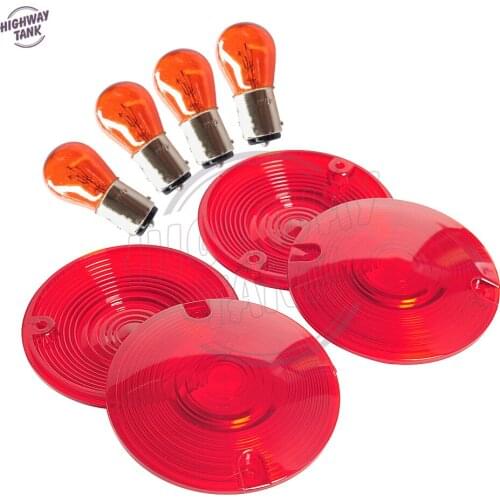 4 Pcs Motorcycle Accessories Turn Signal Light Lens Cover Case for Harley Touring Electra Glide Ultra Classic Road King FLHR FL