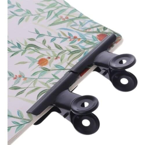 5 Pcs Bulldog Letter Clips Stainless Steel Black Metal Paper File Binder Clip Stationary Office Supplies X3UC