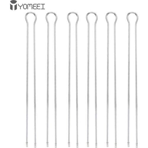 YOMEEI 6Pcs U-shaped BBQ Skewers Sticks Grill Set Outdoor Picnic Camping Barbecue Grilling Fork Needle BBQ Accessories