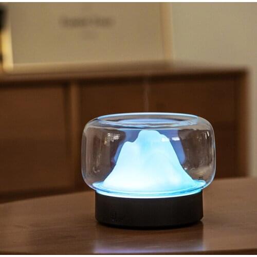 400ML Moutain View Aroma Diffuser Essential Oil Aromatherapy Difusor With Warm and Color LED Lamp Cool Mist