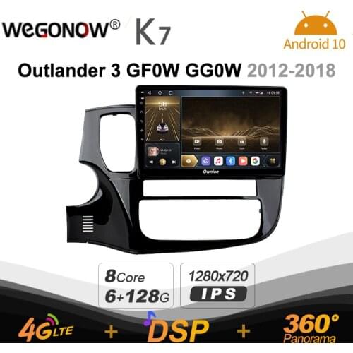 Ownice K7 Android 10.0 Car Multimedia Radio for Mitsubishi Outlander 3 GF0W GG0W 2012 - 2018 Video 6G+128G Coaxial HDMI 4G LTE