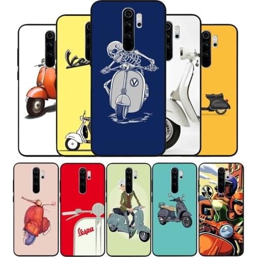 Vespa Scooter black Phone Case For Xiaomi Redmi note 9 8 7 6 5 4 Pro S for redmi 4A 4X 5 Plus 5A 7A Cover