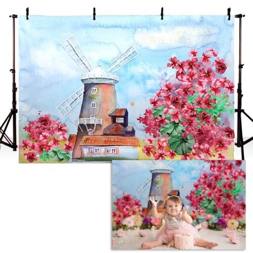 Floral Theme Children Birthday Photography Background Floral Newborn Portrait Baby Shower Background Photocall Props Photoshoot