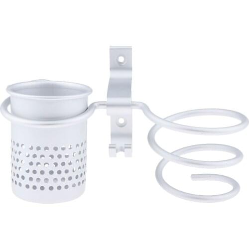 Hair Dryer Holder Hair Blower Dryer Rack Combs Organizer Wall Mounted Bathroom Salon Use with Face Cleansing Tools Hanging Hook