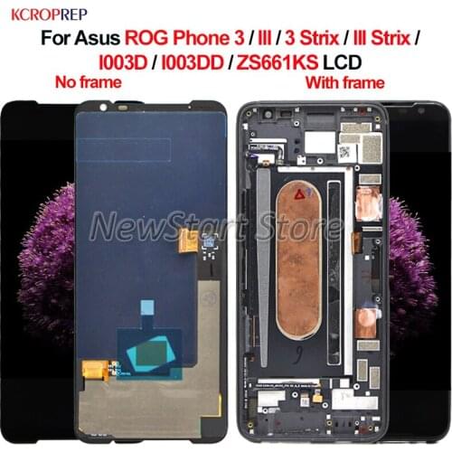 For Asus ROG Phone 3 3 Strix III III Strix LCD Display Touch Panel Screen Digitizer Assembly For Asus ZS661KS I003D I003DD lcd