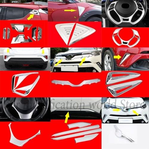 For Toyota C-HR CHR 2016 2017 2018 ABS chrome style Accessories Car Interior Air outlet Cover Trim
