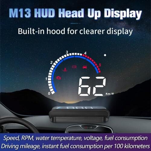 Johnny 2021 M13 HUD OBD2 head up Display Car MPH Auto Electronics Detector OBD2 HUD windshield Projector