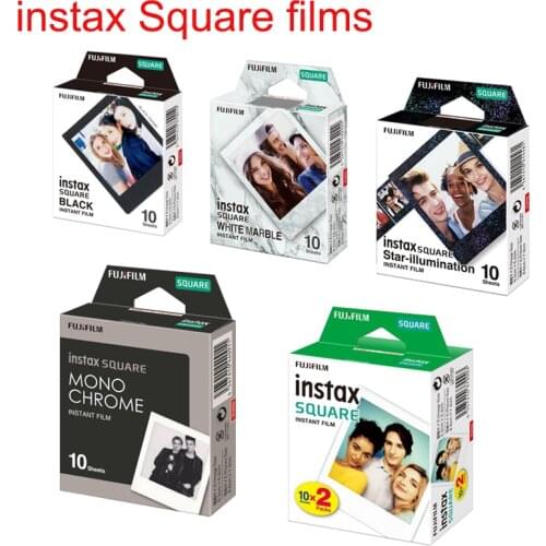 Fujifilm Instax Square White Edge Black Films Photo Paper (10-100 pcs) for Instax SQ10 SQ6 Instant Camera Share SP-3 Printer