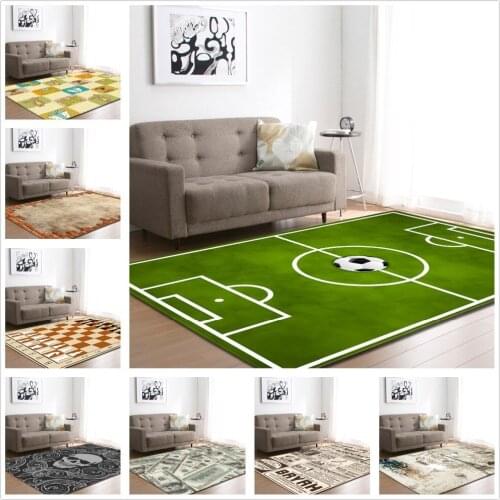 Soccer Printed Sugar Skull Carpets for Living Room Hallway Rectangle Area Dollar Yoga Mats Modern Outdoor Floor Rugs Home Decor