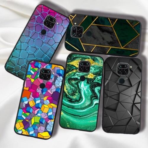 Geometric Marble TPU Case For Xiaomi Redmi Note 9 Pro 9S 8T 8 7 6 Pro Redmi 9A 9C 8A 6A 7A 10X Mi A3 A2 Lite Case Cover Silicone