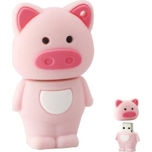 Hot Sale Cartoon Pig Pen drive 64GB 32GB USB Flash Drive 4GB 8GB 16GB Usb Stick Usb 2.0 Disk PenDrive Free Shipping