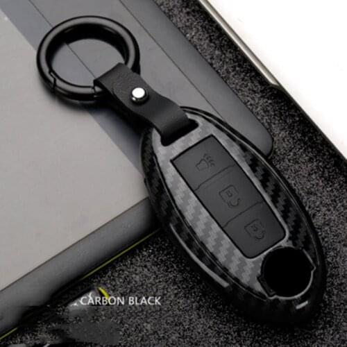 Carbon Fiber remote Car Key Case Cover shell holder For Nissan 370Z Altima GT R Maxima Murano Rogue Sentra Auto KeyShell