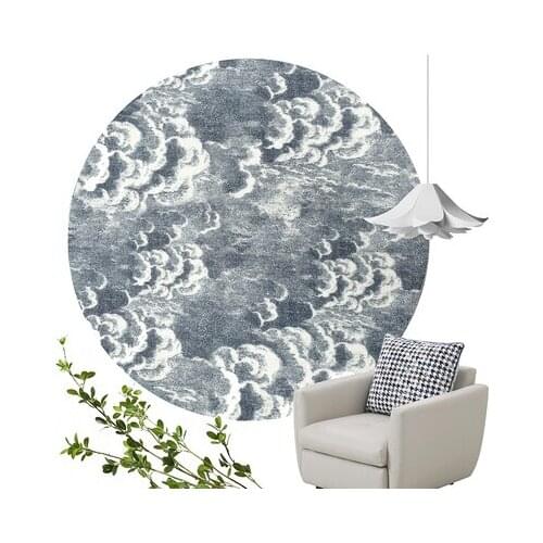 Nordic Dark CloudsRound Carpet Art Deco Bedroom Living Room Thick Anti-Slip Mat