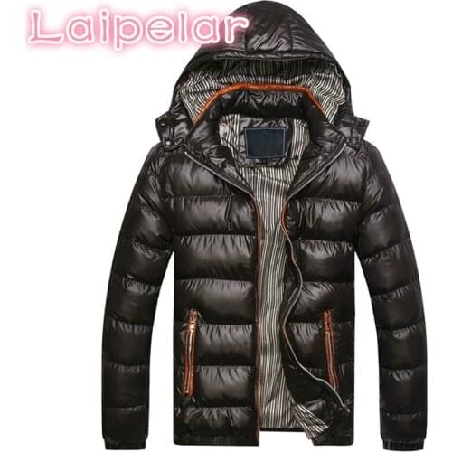 Laipelar New Men Winter Jacket Fashion Hooded Thermal Down Cotton Parkas Male Casual Hoodies Brand Clothing Warm Coat 4XL,PA064
