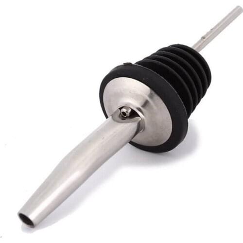 2pcs HOT Stainless steel wine Olive Oil Pourer Dispenser Spout Glass Bottle Pourer Black