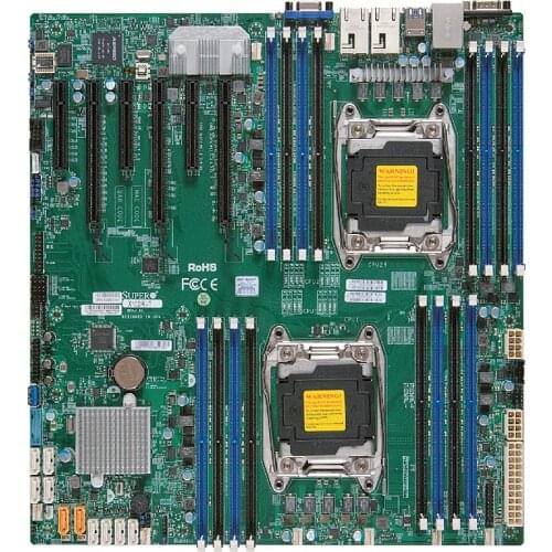For Supermicro X10DRI Original Used Server/Desktop Motherboard Dual CPU C612 Socket R LGA 2011-3 DDR4 ECC E5-2600 V3 V4