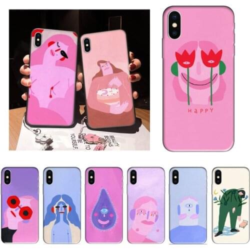 Zororong Fashion Abstract Printing Women Phone Case For iPhone 12 Mini 11 Pro XS Max X XR 7 8 Plus