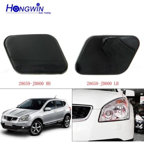 Front Right&Left Car Headlamp Headlight Washer Spray Nozzle Cover Cap for Nissan Qashqai J10 2007-2015 28658-JD000 28659-JD000