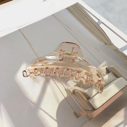 New Hair Claw for Women Tough Plastic Hair Claw Large Size Transparent Claw Clip Elegant Hair Clamps Crab Hair Accessories Gifts