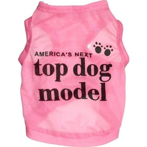 Newest Summer Dress TOP DOG MODEL Vest Puppy Dog T-shirt Coat Paw Letters Print Clothes For Dogs Cheap Thin Cool Pet Products