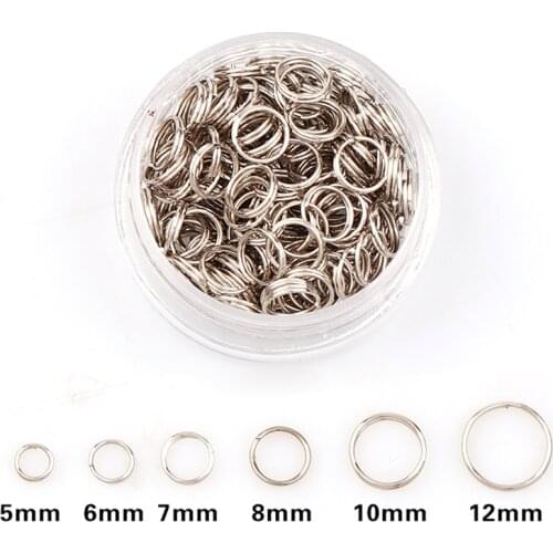 New Hot Sale White K Plated Tone Metal Double Loops Open Jump Rings Necklace Close Tool Ring DIY Jewelry Findings Making