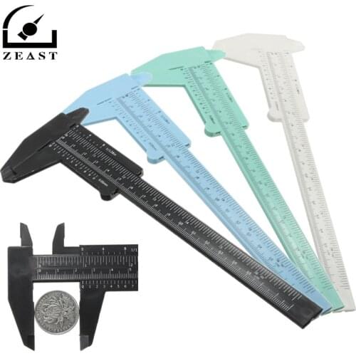 ABS Measure Plastic Vernier Caliper Ruler For Permanent Makeup Tattoo Eyebrow Tool White Black Light Blue Green