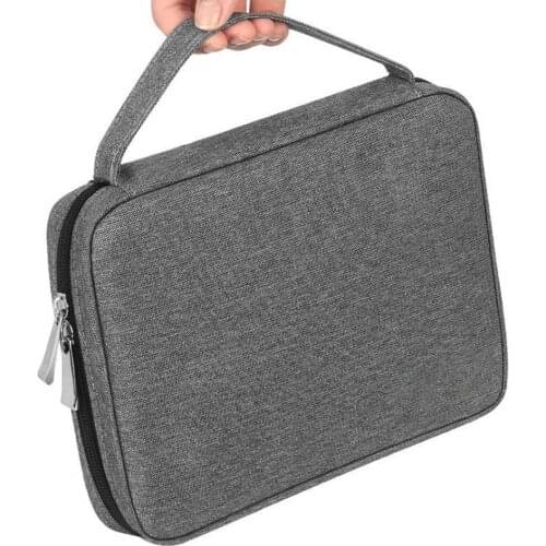 Portable Zipper Closure Smart Watch Holder Band Strap Organizer Storage Bag Large Capacity USB Cable Carrier Travel Handbag